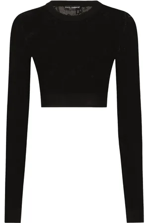 Dolce & Gabbana Monogram open-knit crop top