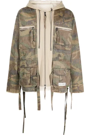 MOSTLY HEARD RARELY SEEN M65 camouflage zip hybrid jacket