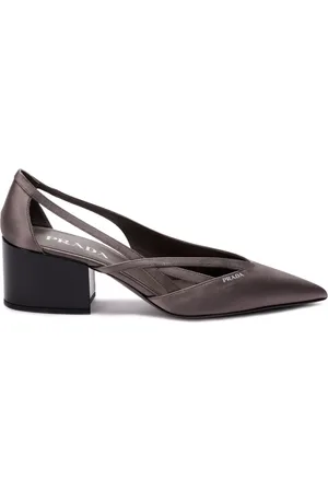 Prada 55mm satin cut-out pumps