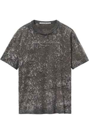 Alexander Wang Embossed-logo paint-splatter T-shirt