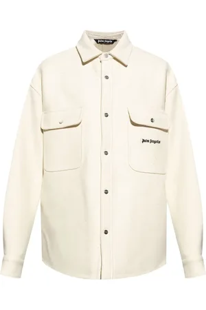 Palm Angels Logo-embroidered shirt jacket