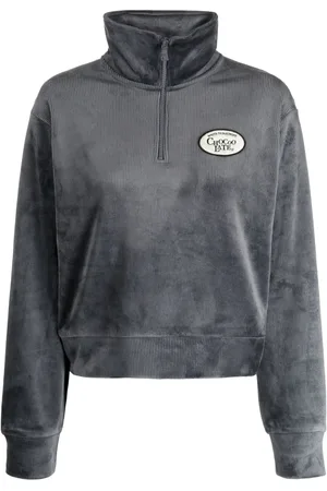 Chocoolate Logo-patch corduroy sweatshirt