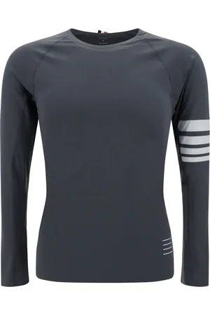 Thom Browne 4-Bar stripe lightweight compress top