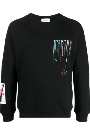 Ports V Logo-print paint-splatter sweatshirt