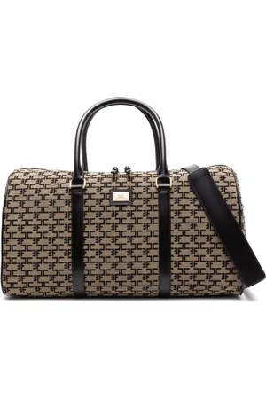 Elisabetta Franchi Logo-plaque monogram-jacquard luggage bag