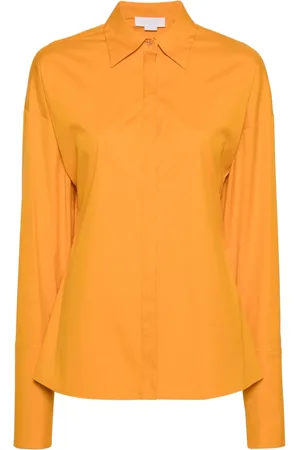 GENNY Logo-plaque poplin shirt