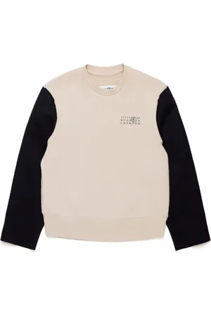 Maison Margiela Contrasting-sleeve cotton sweatshirt