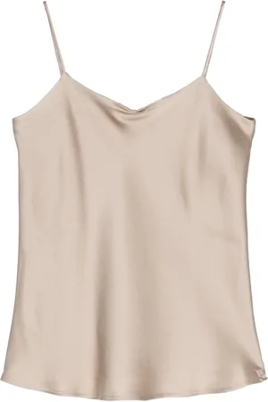 HERNO Cowl-neck satin tank top