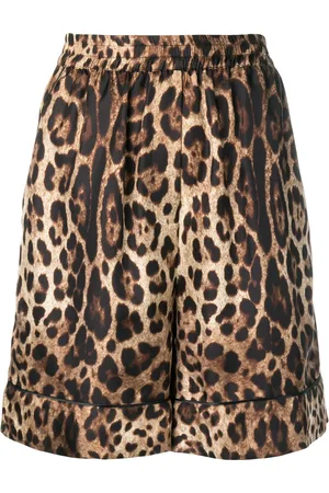 Dolce & Gabbana Leopard-print silk shorts