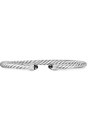David Yurman Sterling Cablespira?? Flex diamond bracelet (4mm)