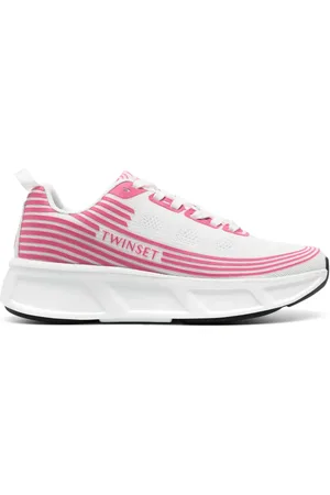 Twin-Set X Fessura striped mesh sneakers