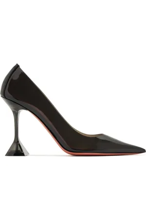 Amina Muaddi Ami Glass 95mm sculpted-heel pumps