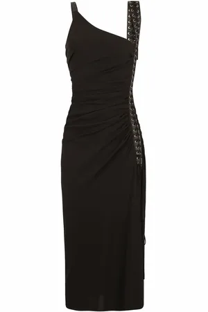 Dolce & Gabbana Lace-up sleeveless midi dress