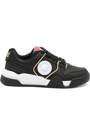 Roberto Cavalli Tiger Head-motif leather sneakers