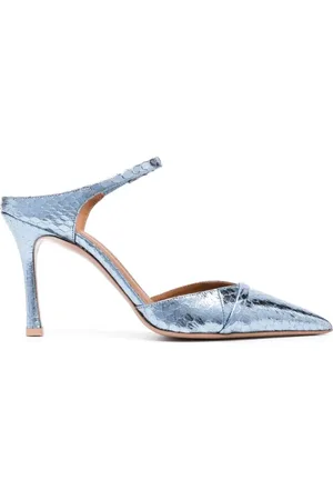 MALONE SOULIERS Uma 90mm metallic-finish mules