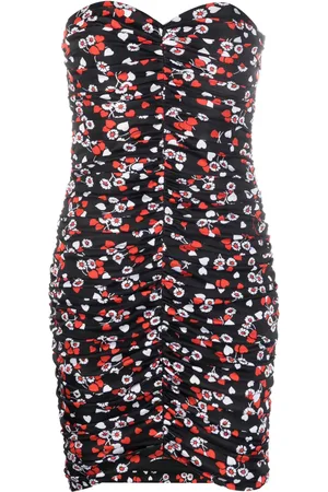 Moschino Floral-print strapless minidress