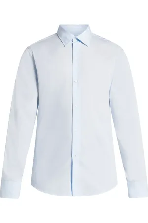 Fursac Straight-collar cotton shirt