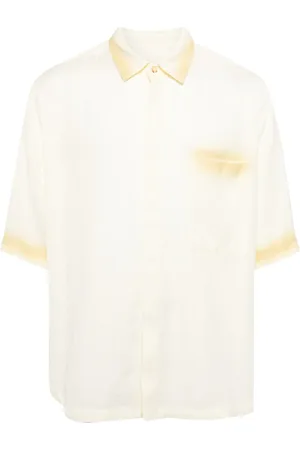 CROQUIS Faded-trim short-sleeve shirt