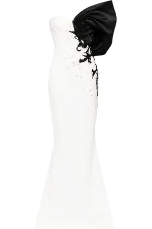 Saiid Kobeisy One-shoulder embroidered gown