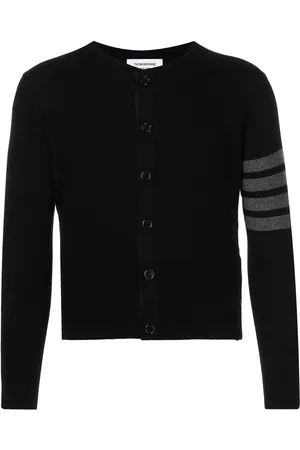 Thom Browne 4-Bar stripe button-up cardigan