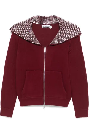 Self-Portrait Diamante-collar cardigan
