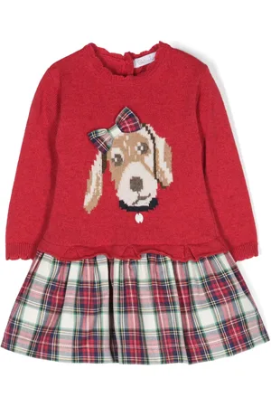 PATACHOU Tartan-check detail dress
