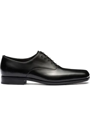 Prada Square-toe leather Oxford shoes