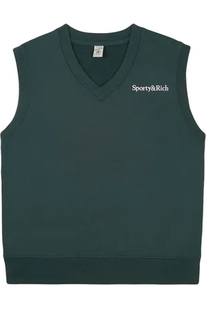 Sporty & Rich Serif Logo cotton vest