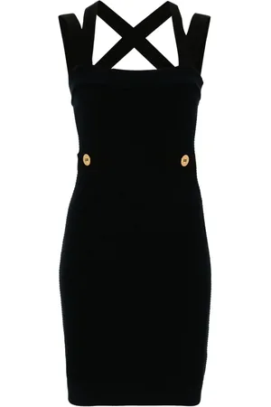 Patou Double-strap 3D-knit mini dress