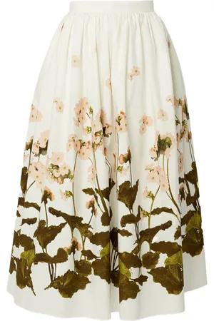 Erdem Gathered midi skirt