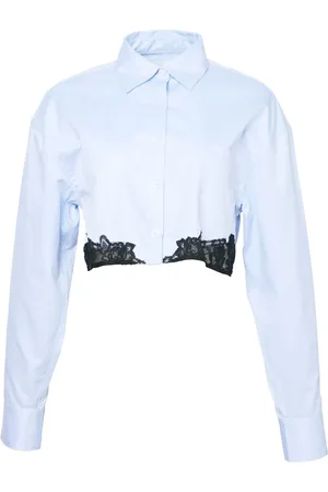 FLEUR DU MAL Poplin cropped shirt