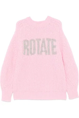 ROTATE Knitted-logo sweater