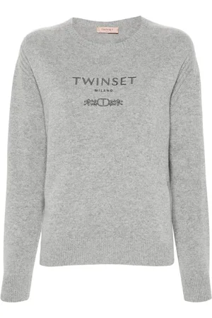 Twin-Set Logo-embroidered knitted jumper