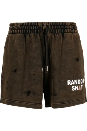 Natasha Zinko Random distressed-effect cotton shorts