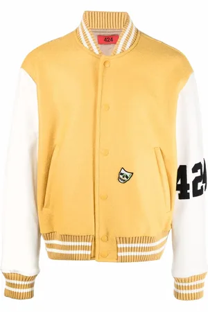 424 FAIRFAX Logo-detail bomber jacket