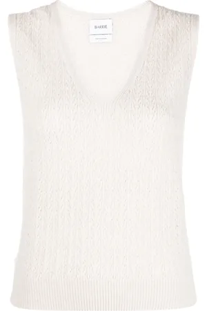 Barrie V-neck cashmere top