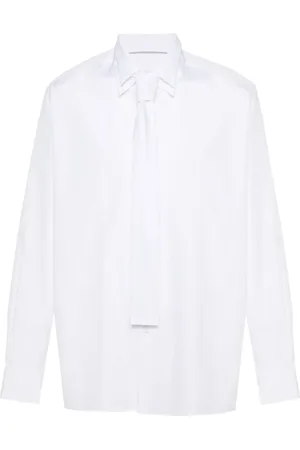 Prada Layered-collar poplin shirt