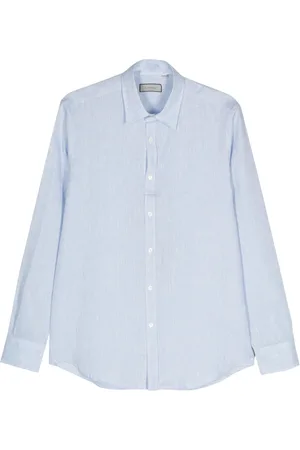 CANALI Long-sleeve linen shirt
