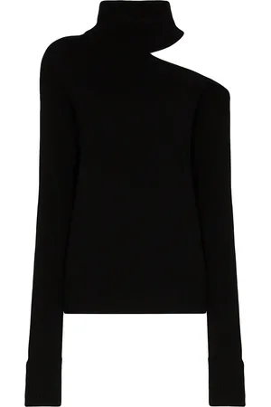 Paige Raundi cold-shoulder turtleneck sweater