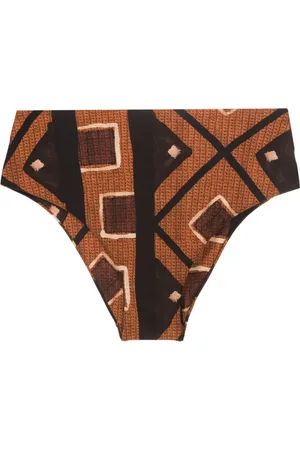 Lenny Niemeyer Geometric-print high-waisted bikini bottoms
