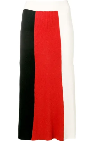 Cashmere In Love Colour block knitted skirt