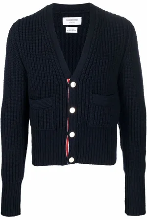 Thom Browne Patch-pocket cashmere cardigan