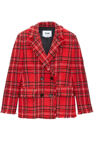 Msgm Check double-breasted blazer