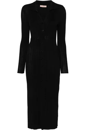 Twin-Set Ribbed-knit maxi dress