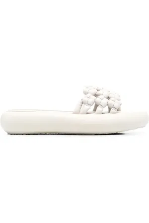 vic matiè Woven leather platform slides