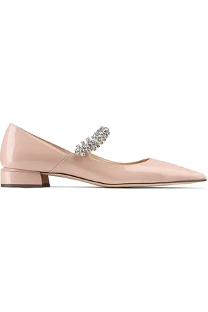 Jimmy Choo Bing crystal-strap ballerina shoes