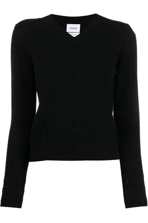 Barrie V-neck cashmere-knit top