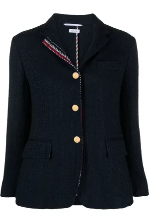 Thom Browne RWB-striped tweed blazer