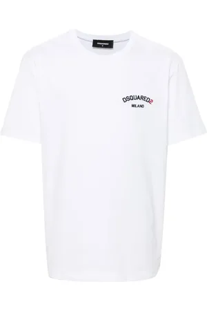 Dsquared2 Logo-embroidered cotton T-shirt