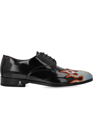 Philipp Plein Flame-embellished lace-up shoes
